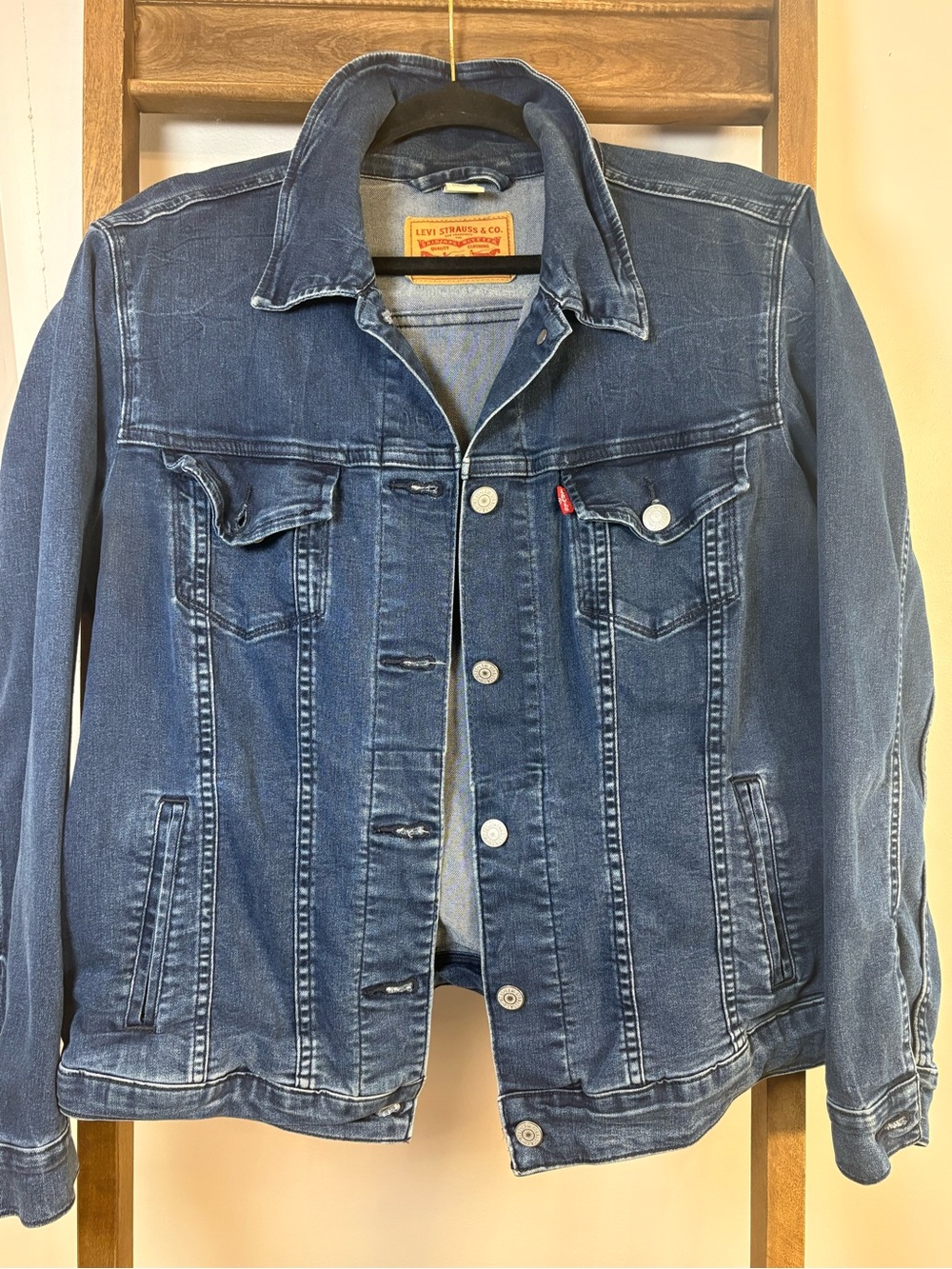Levi's Blue Denim Button-Front Jacket